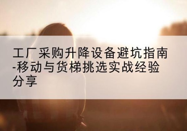 双湖移动式升降机怎么选-工厂采购升降设备避坑指南-移动与货梯挑选实战经验分享