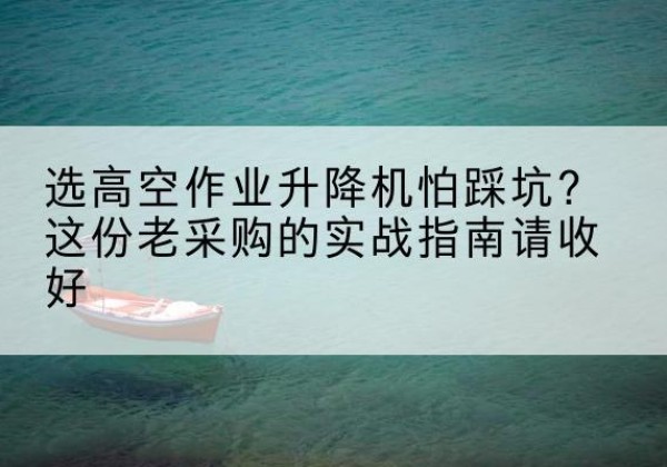 双湖高空作业升降机厂家推荐-选高空作业升降机怕踩坑？这份老采购的实战指南请收好
